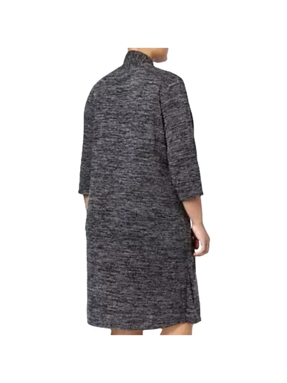 Connected Womens Layered Look Sweater Dress In Gray And Black Size 20W NWT